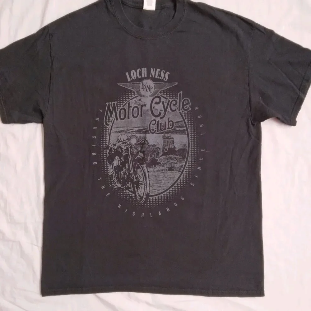 Loch Ness Motorcycle Club Black T-Shirt Casual Mens Size Large - Picture 2 of 7